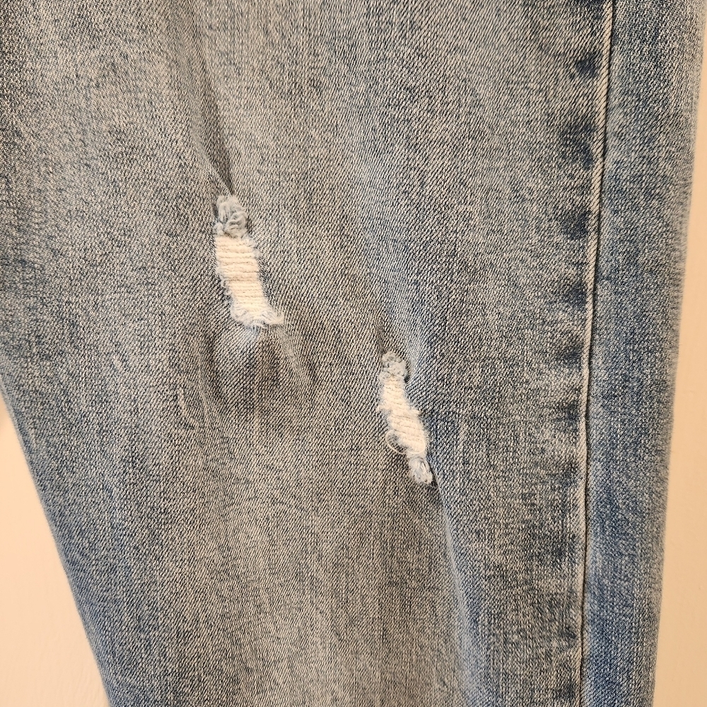 Vintage America Button Fly Jeans Women’s Size 32 Distressed Fringe Cuff Convert - Picture 16 of 16